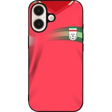 iPhone 16 Case Hülle - Silikon schwarz Iran 2022 personalisierbares Fussballtrikot
