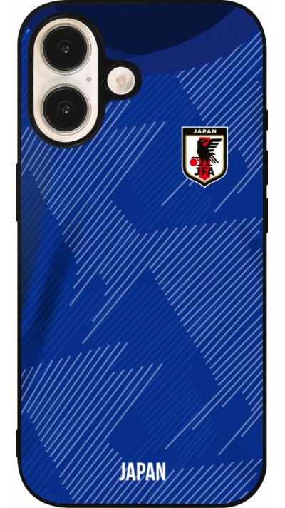iPhone 16 Case Hülle - Silikon schwarz Japan 2022 personalisierbares Fussballtrikot