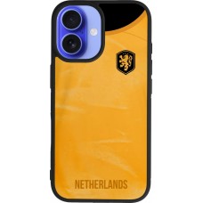 iPhone 16 Case Hülle - Silikon schwarz Holland 2022 personalisierbares Fußballtrikot