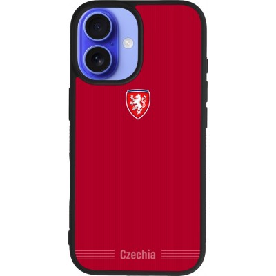 iPhone 16 Case Hülle - Silikon schwarz Tschechische Republik 2026 personalisierbares Fussballtrikot