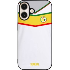 iPhone 16 Case Hülle - Silikon schwarz Senegal 2022 personalisierbares Fußballtrikot
