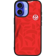 iPhone 16 Case Hülle - Silikon schwarz Tunesien 2022 personalisierbares Fussballtrikot