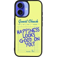 Coque iPhone 16 - Silicone rigide noir Guest check 2026