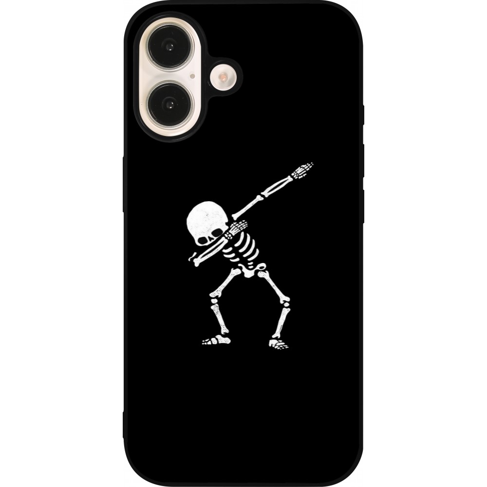 iPhone 16 Case Hülle - Silikon schwarz Halloween 19 09