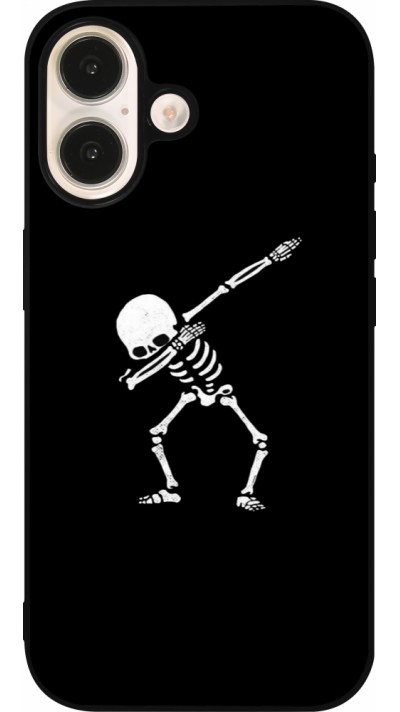 iPhone 16 Case Hülle - Silikon schwarz Halloween 19 09