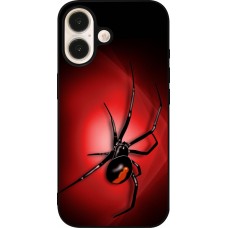 iPhone 16 Case Hülle - Silikon schwarz Halloween 2023 spider black widow