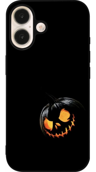 iPhone 16 Case Hülle - Silikon schwarz Halloween 2023 discreet pumpkin