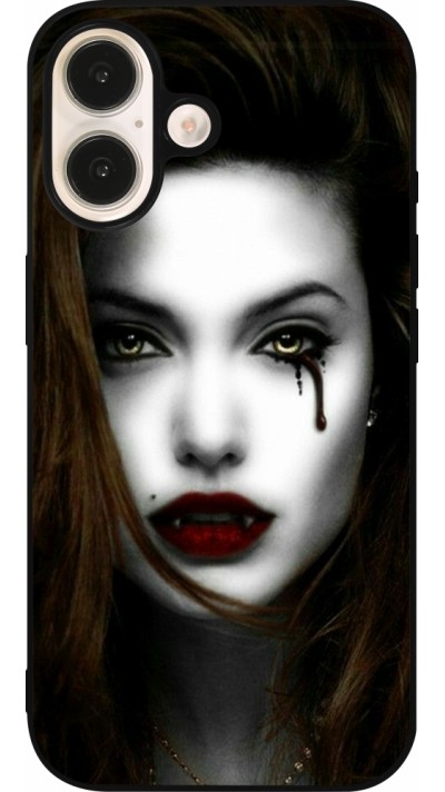 iPhone 16 Case Hülle - Silikon schwarz Halloween 2023 gothic vampire