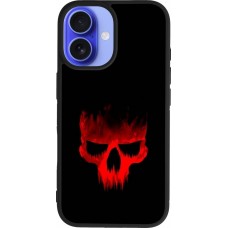 iPhone 16 Case Hülle - Silikon schwarz Halloween 2023 scary skull