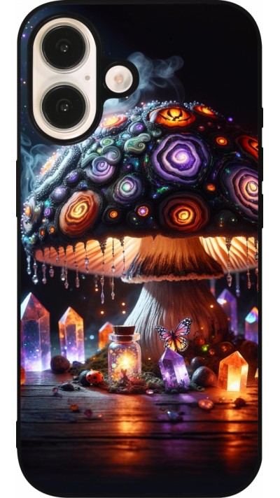 iPhone 16 Case Hülle - Silikon schwarz Halloween Zaubertrank Magie