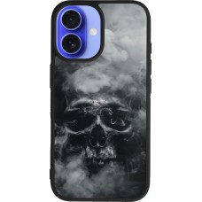 iPhone 16 Case Hülle - Silikon schwarz Halloween 2024 smoky skull