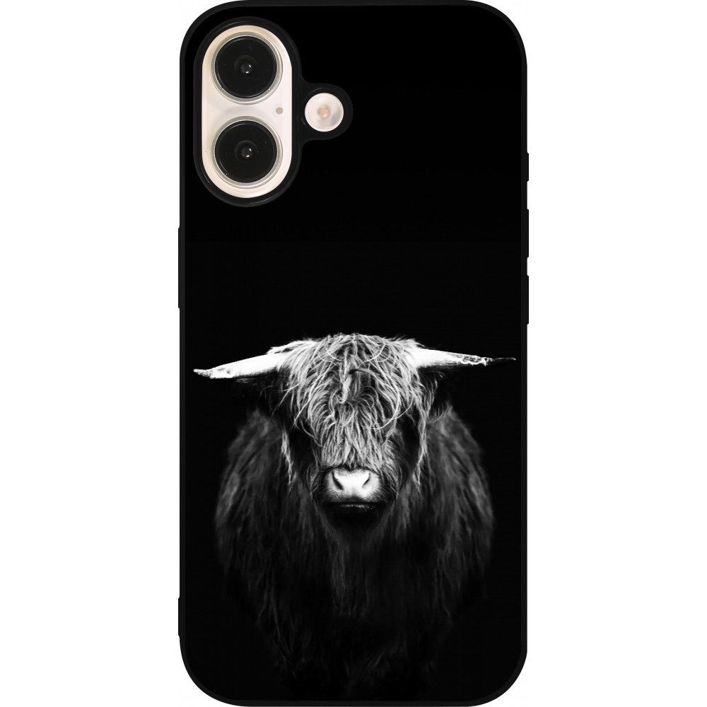 iPhone 16 Case Hülle - Silikon schwarz Highland calf black