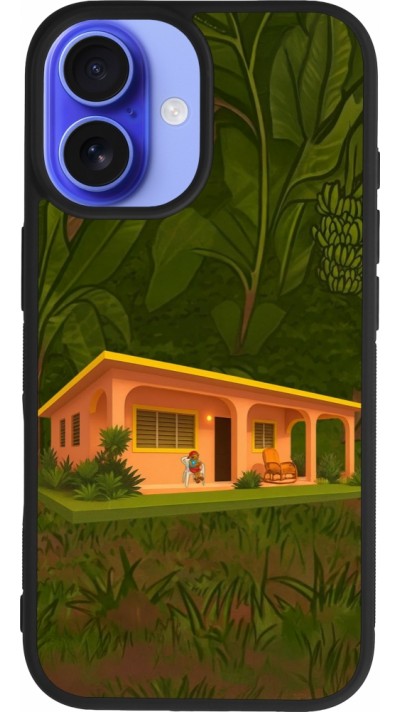 Coque iPhone 16 - Silicone rigide noir Benitos house DTMF