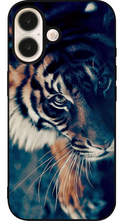 iPhone 16 Case Hülle - Silikon schwarz Incredible Lion