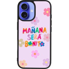 Coque iPhone 16 - Silicone rigide noir Karol G Manana sera bonito
