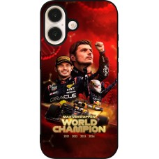 iPhone 16 Case Hülle - Silikon schwarz Max Verstappen Champion 2023