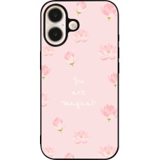 Coque iPhone 16 - Silicone rigide noir Mom 2023 your are magical