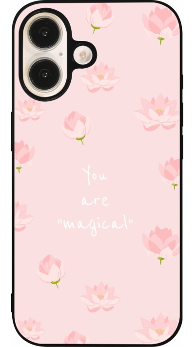 Coque iPhone 16 - Silicone rigide noir Mom 2023 your are magical