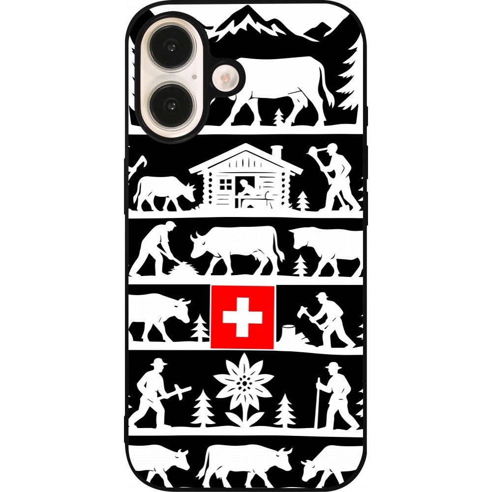 iPhone 16 Case Hülle - Silikon schwarz Poya Schweiz 1 schwarz