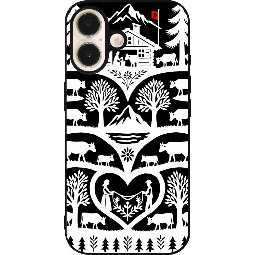 iPhone 16 Case Hülle - Silikon schwarz Poya Schweiz 2 schwarz