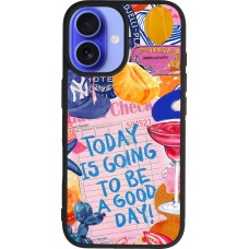 iPhone 16 Case Hülle - Silikon schwarz Preppy Today is Going to be a good day