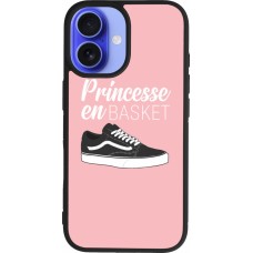 iPhone 16 Case Hülle - Silikon schwarz princesse en basket