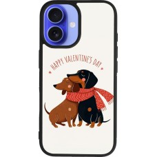 Coque iPhone 16 - Silicone rigide noir Saint Valentines Day 26 Happy Valentine
