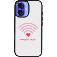 Coque iPhone 16 - Silicone rigide noir Saint Valentines Day 26 Love is in the air