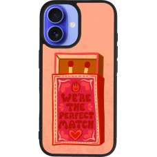 Coque iPhone 16 - Silicone rigide noir Saint Valentines Day 26 Perfect Match