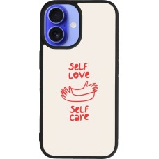 Coque iPhone 16 - Silicone rigide noir Saint Valentines Day 26 Self love self care