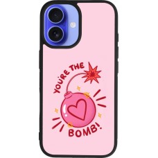Coque iPhone 16 - Silicone rigide noir Saint Valentines Day 26 You are the bomb