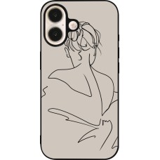 Coque iPhone 16 - Silicone rigide noir Salnikova 05