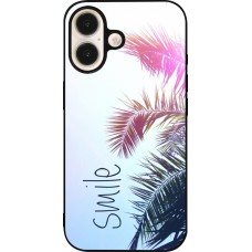 Coque iPhone 16 - Silicone rigide noir Smile 05