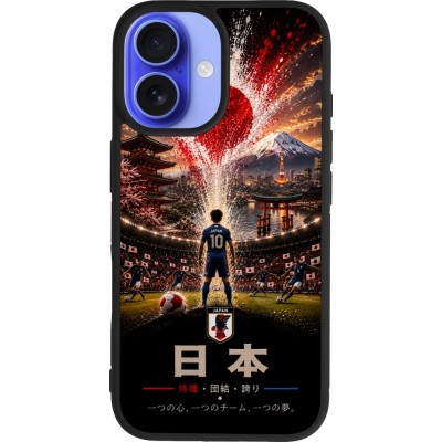 iPhone 16 Case Hülle - Silikon schwarz Fussball Japan splash 2026