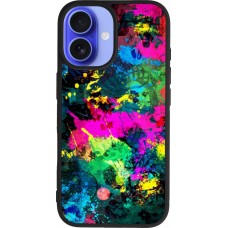 iPhone 16 Case Hülle - Silikon schwarz Splash paint