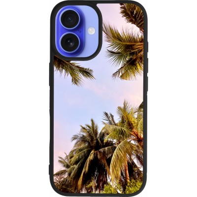 iPhone 16 Case Hülle - Silikon schwarz Summer 2023 palm tree vibe
