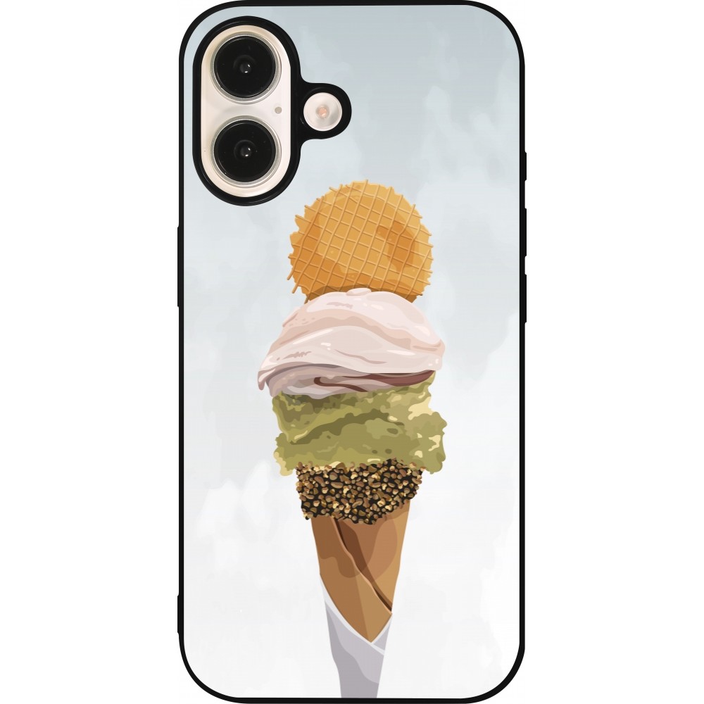 iPhone 16 Case Hülle - Silikon schwarz Summer 2025 Cornet
