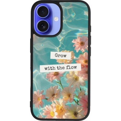 iPhone 16 Case Hülle - Silikon schwarz Summer 2025 Grow with the flow