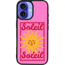 Coque iPhone 16 - Silicone rigide noir Sun sun 2026