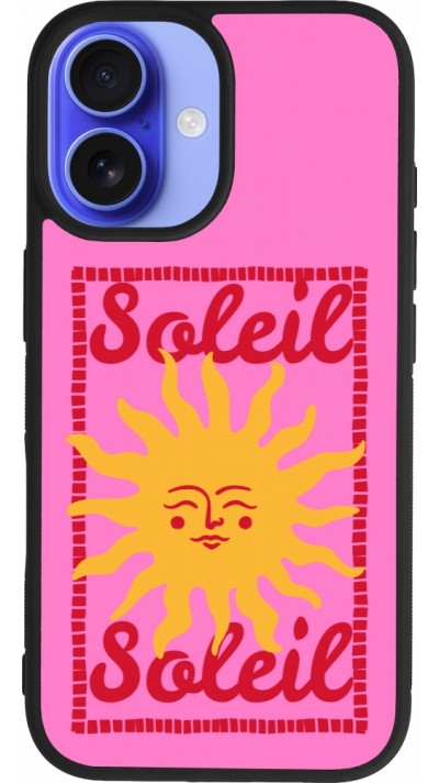 Coque iPhone 16 - Silicone rigide noir Sun sun 2026