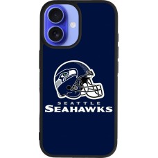 Coque iPhone 16 - Silicone rigide noir Super Bowl 26 Seattle 3