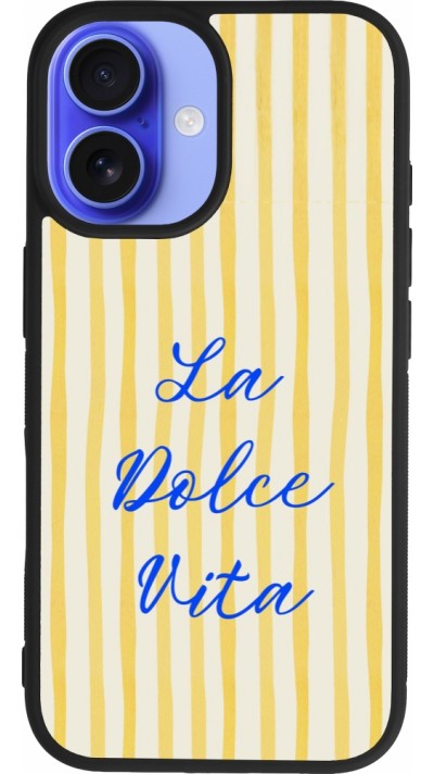 Coque iPhone 16 - Silicone rigide noir The good life 2026