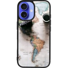 iPhone 16 Case Hülle - Silikon schwarz Travel 01