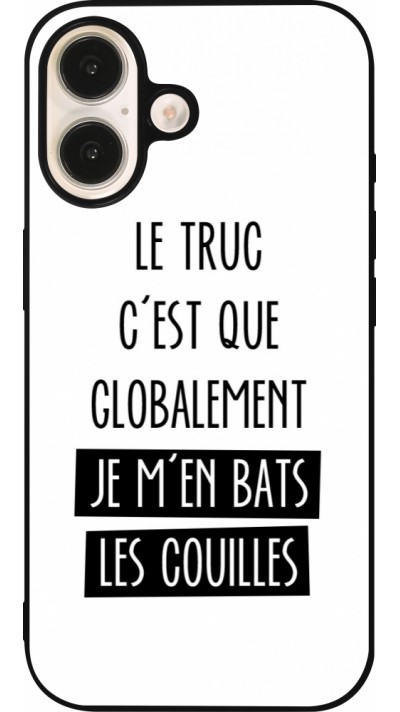 iPhone 16 Case Hülle - Silikon schwarz Le truc globalement bats les couilles