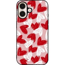 iPhone 16 Case Hülle - Silikon schwarz Valentine 2024 with love heart