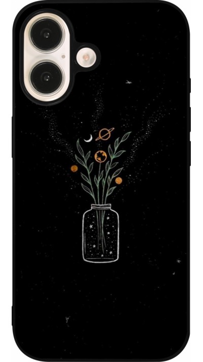 iPhone 16 Case Hülle - Silikon schwarz Vase black