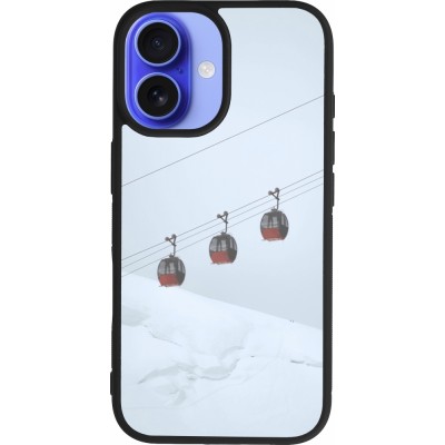 iPhone 16 Case Hülle - Silikon schwarz Winter 22 ski lift