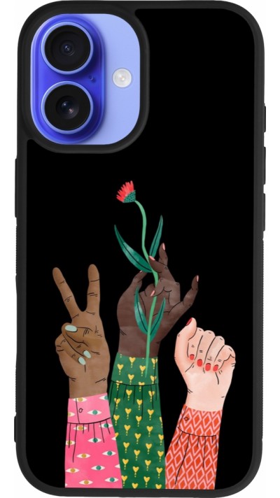 Coque iPhone 16 - Silicone rigide noir Womens day 2026 2