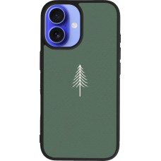 Coque iPhone 16 - Silicone rigide noir Christmas 22 minimalist tree