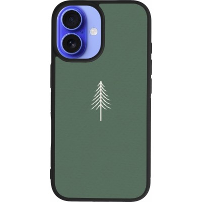 Coque iPhone 16 - Silicone rigide noir Christmas 22 minimalist tree